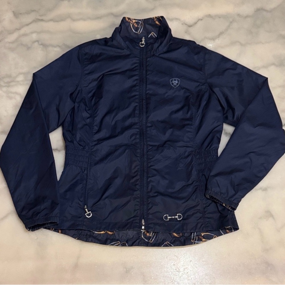 Ariat Navy Reversible Windbreaker Jacket - Large - Picture 9 of 15